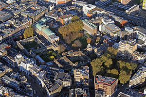 Aerial view of the Charterhouse Square site. Aerial view of the Charterhouse Square site.